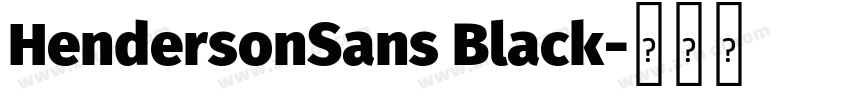 HendersonSans Black字体转换